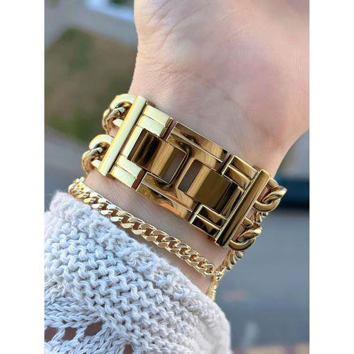 Ferrucci Zincir Tasarım 2 Yıl Garantili 3 Atm Suya Dayanıklı Kadın Kol Saati+Bileklik Z.03649.6