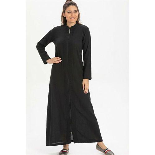 Cemre Şile Bezi Mevsimlik Ferace Siyah Syh