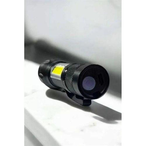 Şarjlı Metal Zoomlu El Feneri Işıldak Led Işık Taşınabilir El Lambası
