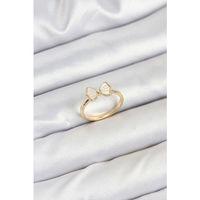 Pirinç Gold Renk Fiyonk Model Kadın Yüzük