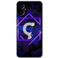 Tecno Spark 9 Pro Kılıf HD Desen Baskılı Arka Kapak - Dark Neon Yaprak Ç Harfi