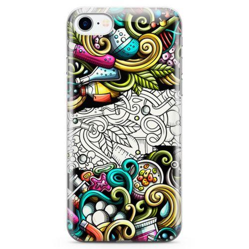 Apple iPhone 7 Kılıf Kimya Doodle Arka Kapak Koruma Desenli Full Koruyucu