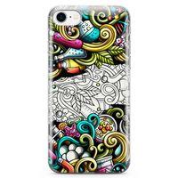 Apple iPhone 7 Kılıf Kimya Doodle Arka Kapak Koruma Desenli Full Koruyucu