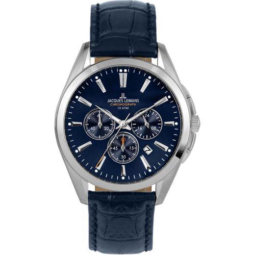 Jacques Lemans Derby JL.1-1945.1B Quartz Deri Koyu Mavi 10 ATM 42 mm Erkek Kol Saati