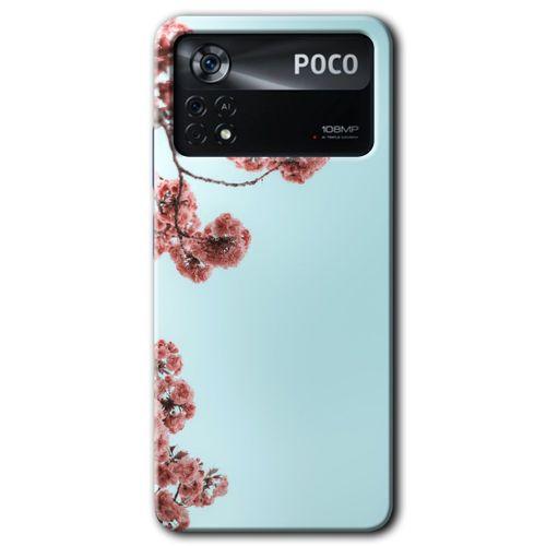 Potkal Hediye Fabrikası Poco x4 Pro Kılıf HD Desen Baskılı Arka Kapak - Japon Çiçeği