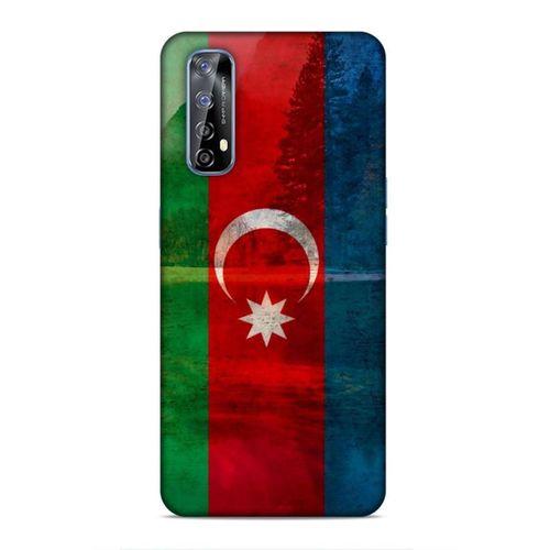 Huawei P Smart 2021 Uyumlu Kılıf Azarbaijan (43) Thin Fit Kılıf Bayrak Manzara