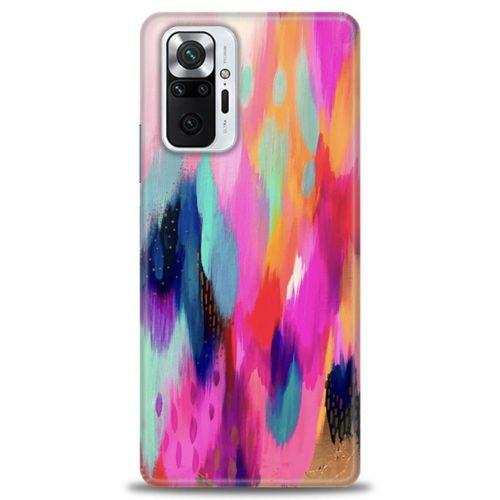 Xiaomi Redmi Note 10 Pro Kılıf HD Baskılı Kılıf - Yaldızlı Renkler + Tam Ekran Koruyucu