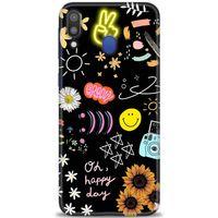 Samsung Galaxy M20 Kılıf HD Baskılı Kılıf - Happy Day + Tam Ekran Koruyucu