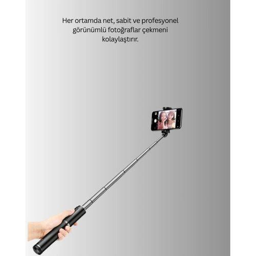 Bluetooth Selfie Çubuğu – Işıklı, Katlanabilir, Uzaktan Kumandalı