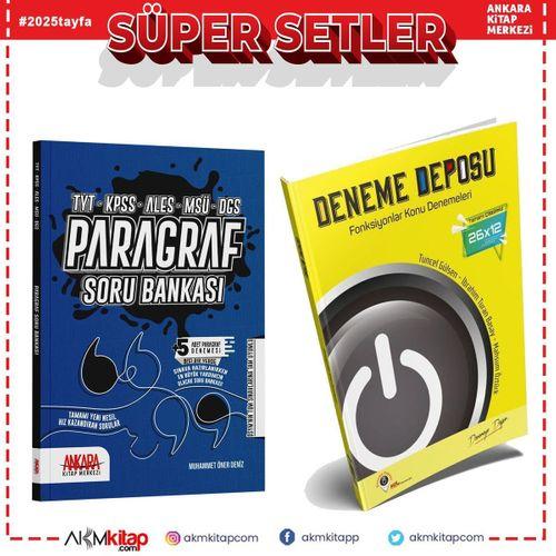 Deneme Deposu TYT Fonksiyonlar Konu Denemeleri ve AKM Paragraf Soru Bankası Seti 2 Kitap