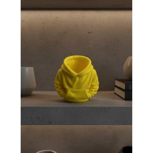 Sarı Hoodie Kalemlik 10x10 Cm Masa Üstü Düzenleyici