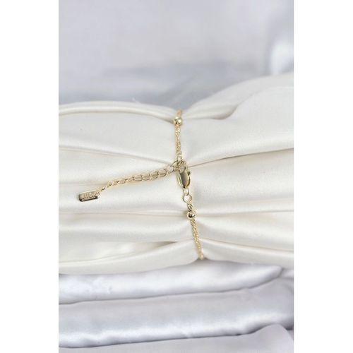 CM 14K Gold Renk Burgu Topçuk Model Kadın Bileklik