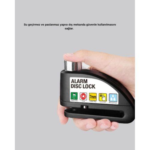 Anti Hırsızlık 110 Db Alarm Disk Fren Kilidi Suya Dayanıklı Çelik Güvenlik Kilidi