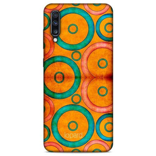 Samsung Galaxy A70s Kılıf Pastel Renkler (39) Liquid Crystal Kılıf Turuncu Yeşil
