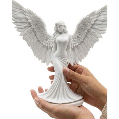 Kanatlı Melek Figürü 3d Baskı Dekoratif Heykel Biblo Ev Ofis Aksesuarı
