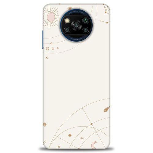 Xiaomi Poco X3 Pro Kılıf HD Baskılı Kılıf - Yıldız Haritası + Tam Ekran Koruyucu