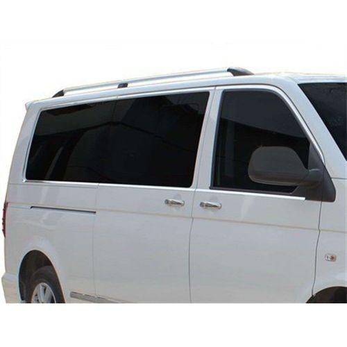Volkswagen Caravelle Uyumlu T5 Cam Çerçevesi 14 Parça Krom (U.Ş) Çift Sürgü 2003-2010