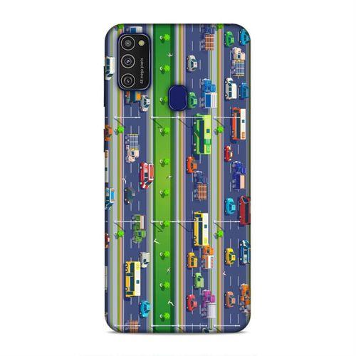 Samsung Galaxy M21 Kılıf Otoyol Arka Kapak Silikon Koruma Full Koruyucu
