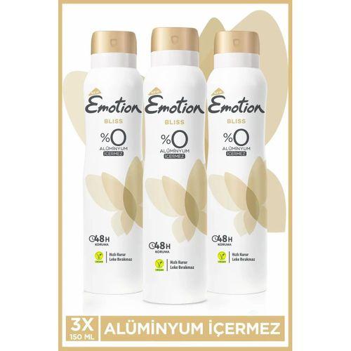 3 Adet Emotion Bliss Kadın Vegan Deodorant 150 Ml Hızlı Kurur , Leke Bırakmaz