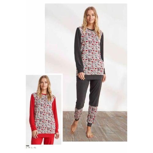 1101 Uzun Kollu Pijama Takım