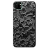 MRCİLETİSİM Huawei Y5P Kılıf HD Desen Baskılı Arka Kapak + Temperli Cam - Dark Broke