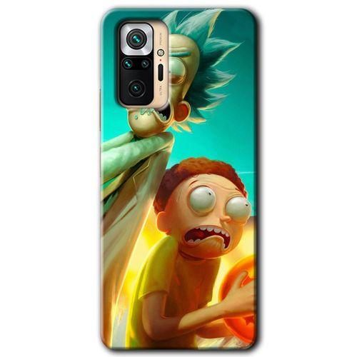 Xiaomi Redmi Note 10 Pro HD Baskılı Kılıf + 9D Tam Ekran Koruyucu - Rick Morty