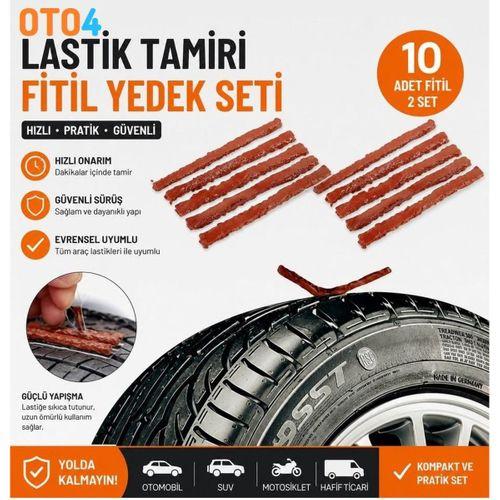 Oto4 10 Adet Lastik Tamir Onarım Fitili Yedek