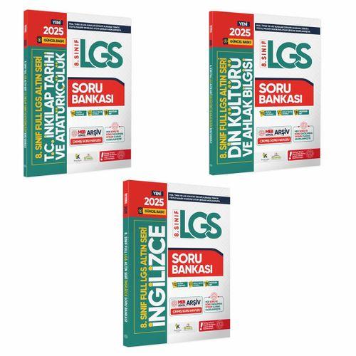8 Sınıf Full LGS Altın Seri(FULAS)SÖZEL MEB Çıkmış Modüler Soru Bankası Din-İngilizce-Tarih 3lü Set