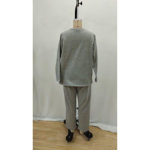 Kadın Uzun Kollu Yanları Nervurlu Viskon Iki Iplik Ve Pantolon Ikili Takım