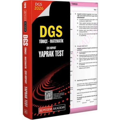 2026 DGS Türkçe Matematik Çek Kopart Yaprak Test Pegem Yayınları