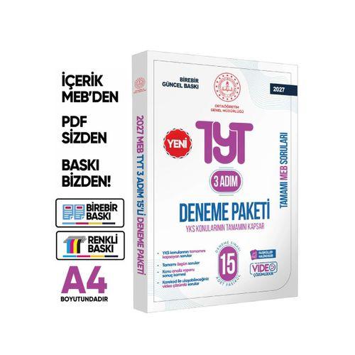 2027 3 Adım YKS-TYT MEBİ Özgün Sorular 15li Deneme Paketi Video Çözümlü BASKI ÜCRETİ