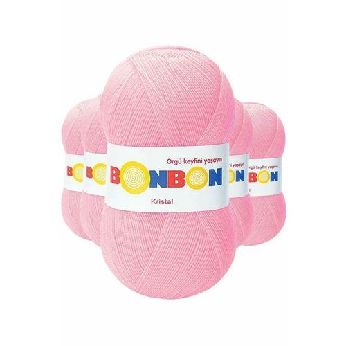 5 Adet Kristal El Örgü Lif İpi Şeker Pembe 98588