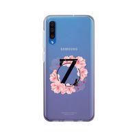 Samsung A30s Pembe Çiçek Desen Z Harfli Şeffaf Kılıf