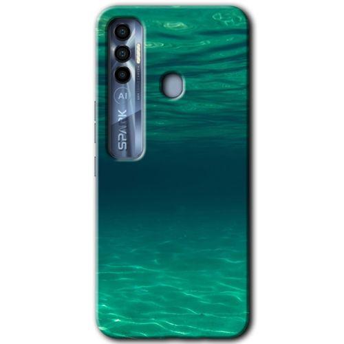 Tecno Spark 7 Pro Kılıf HD Desen Baskılı Arka Kapak - Derin Deniz + Kırılmaz Cam