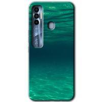 Tecno Spark 7 Pro Kılıf HD Desen Baskılı Arka Kapak - Derin Deniz + Kırılmaz Cam