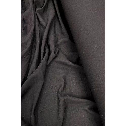 Keten Kumaş - Organik Kumaş - Perde Kumaşı - Ince Keten - Kıyafet Için Kumaş Örtü Siyah 27