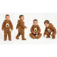 6/24 Ay Peluş Kumaş Çift Fermuarlı Bebek Tulumu