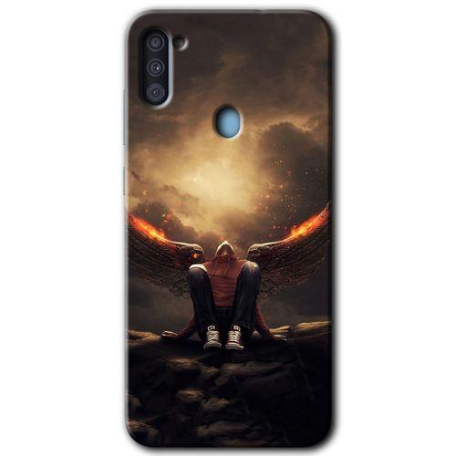 Potkal Hediye Fabrikası Samsung Galaxy M11 Kılıf HD Desen Baskılı Arka Kapak - Wings of Power