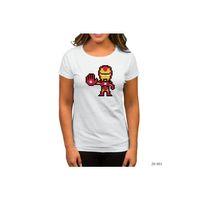 Iron Man 8bit Beyaz Kadın Tişört