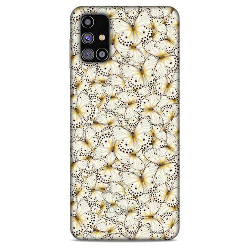 Samsung Galaxy M31s Kılıf Kelebek Etkisi (23) Ultra Koruma Kılıfı Turuncu