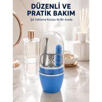 Mavi Tırnak Bakım Seti Çok Amaçlı Manikür Pedikür Kiti