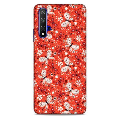 Huawei P Smart S Y8P Kılıf Kelebek Etkisi (6) Silikon Kılıf Mavi Yeşil