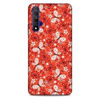 Huawei P Smart S Y8P Kılıf Kelebek Etkisi (6) Silikon Kılıf Mavi Yeşil