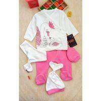 Kuğu Desenli 5'li Kız Bebek Hastane Çıkış Seti