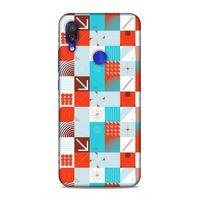 Xiaomi Redmi Note 7 Pro Uyumlu Kılıf Insomnia (33) Hybrid Kılıf Turkuaz Kırmızı