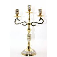 Pirinç Sedefli 3'lü Şamdan Model 3