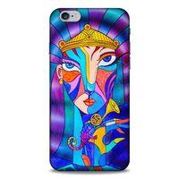 Lopard Apple Iphone 6S Plus Uyumlu Kılıf Sürreal Yüzler ♀ (49) Ultra Silikon Kılıf Baskılı