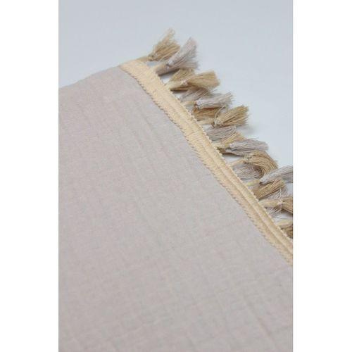 Bistyle Bistyle Organik Müslin 80x90 Fistolu Battaniye 70112 Taş