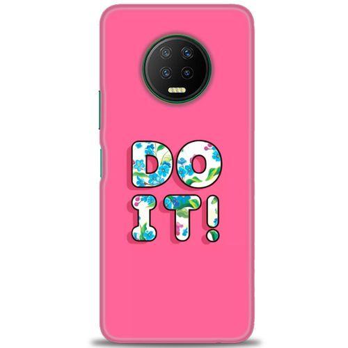 Infinix Note 7 Kılıf HD Baskılı Kılıf - Do It + Tam Ekran Koruyucu
