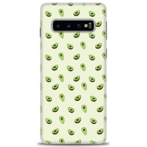 Samsung Galaxy S10 Kılıf HD Baskılı Kılıf - Minik Avakadolar + Tam Ekran Koruyucu